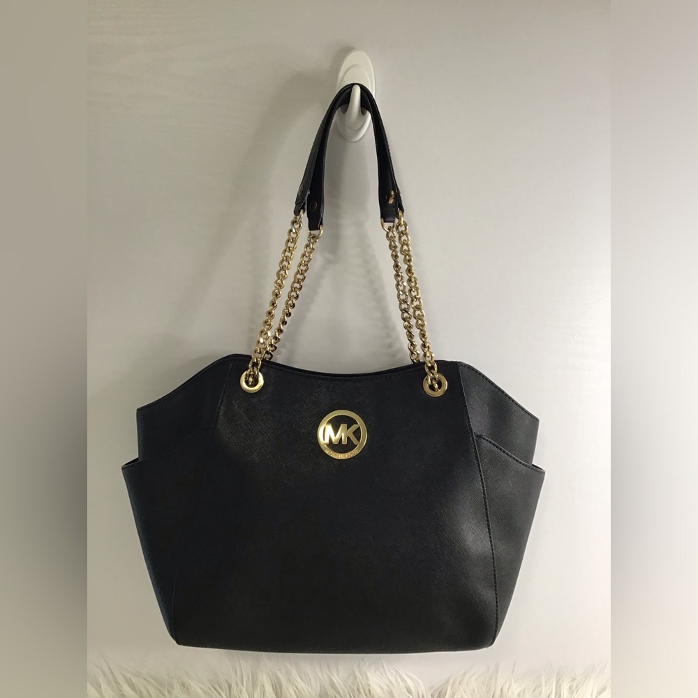 MICHAEL KORS JET SET TRAVEL  CHAIN SHOULDER TOTE BAG PURSE